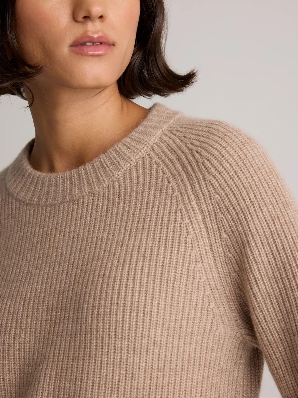 Quince Crewneck Sweater in Light Taupe